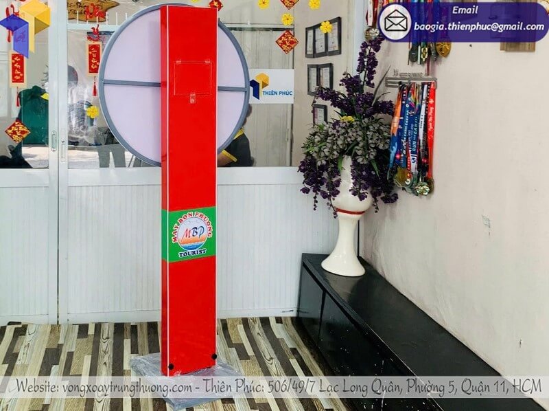 Vòng quay may mắn chống gió in logo thương hiệu