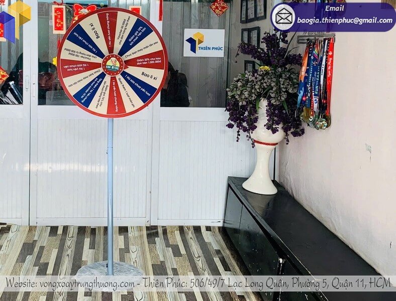 Vòng quay trúng thưởng khách hàng sử dụng trong sự kiện